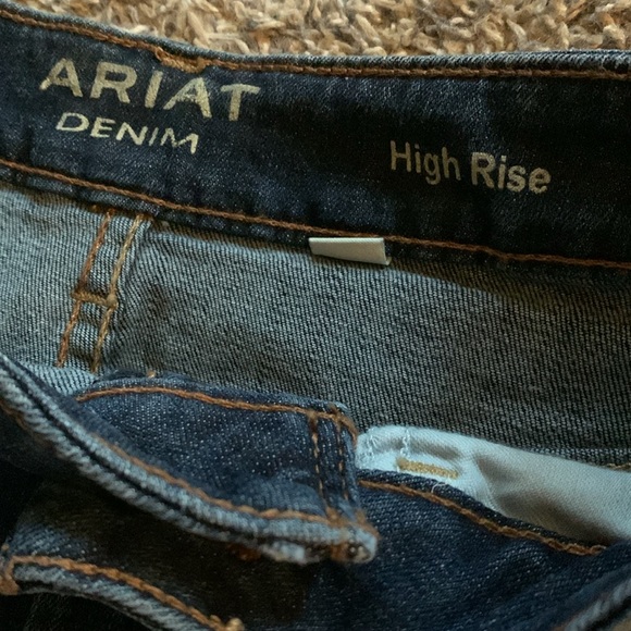 Ariat Denim Goldie High Rise Midi Jean Skirt w/ Slit - Picture 10 of 13